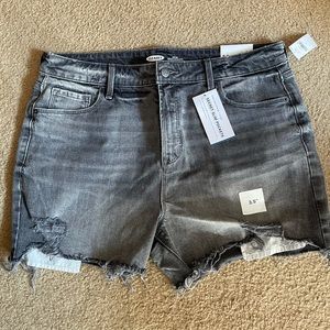 NWT Old Navy Grey high rise jean shorts